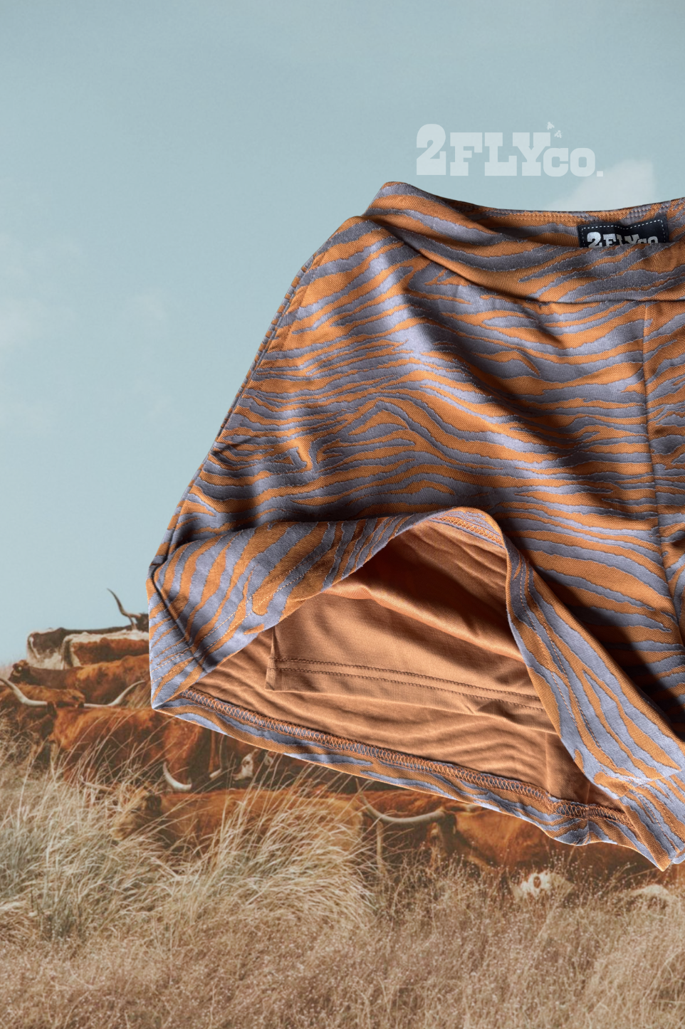 Burnt Amber Zebra Shorts