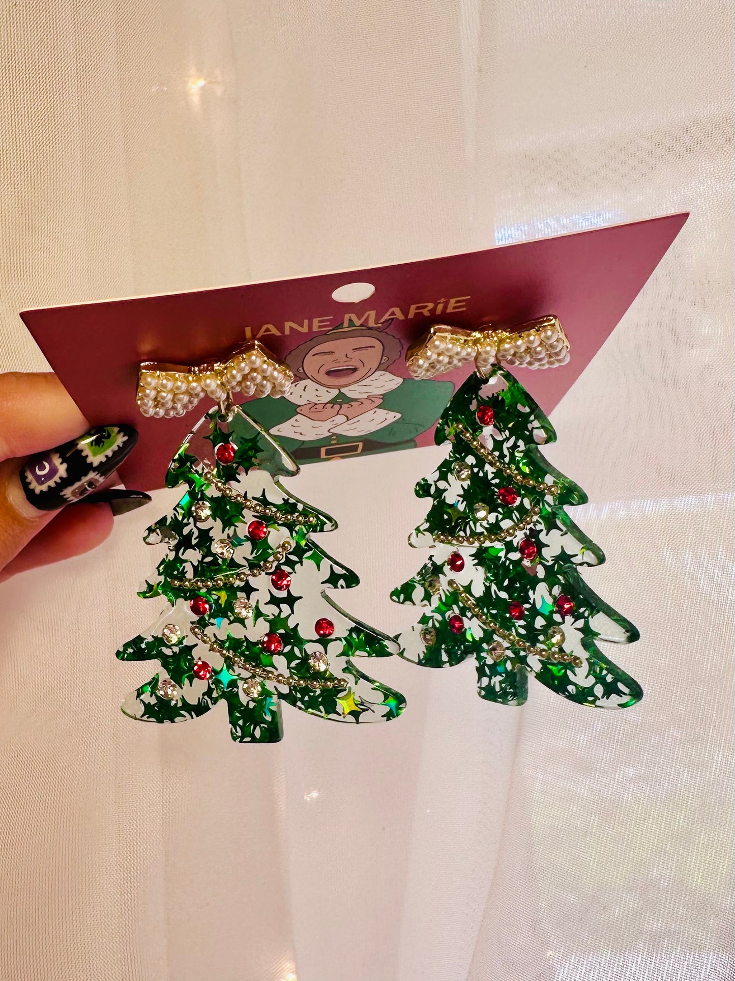 Jane Marie Christmas Tree Earrings