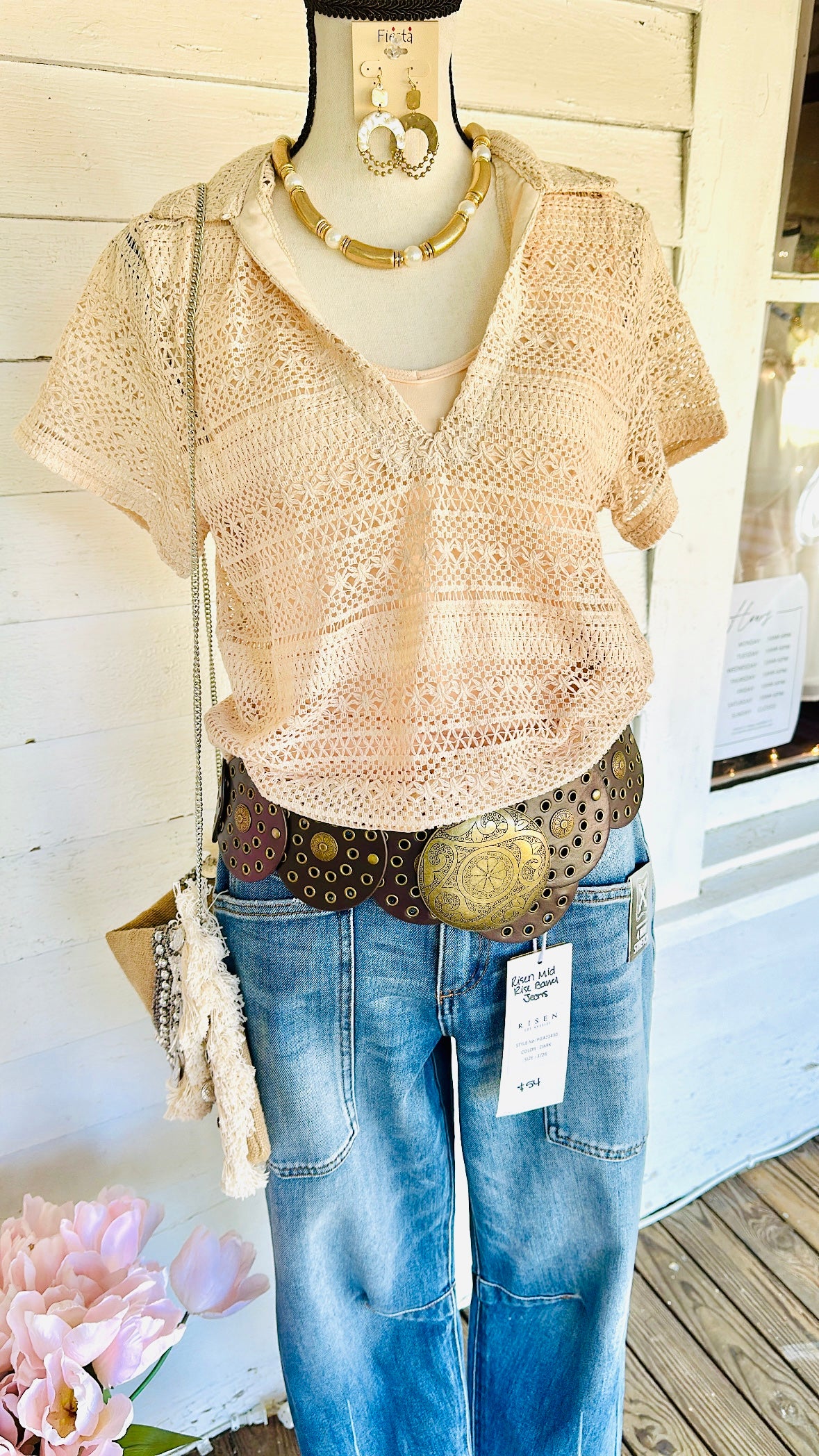 Sunwashed Lace Top