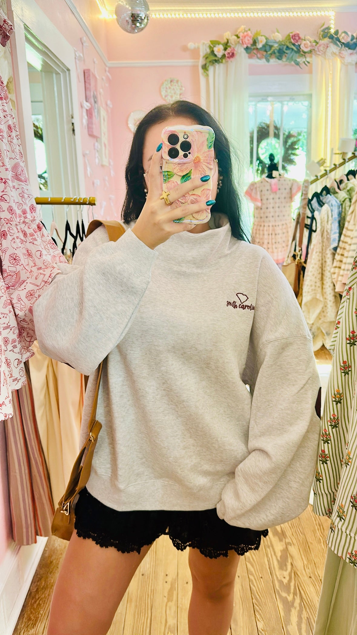 Simply Southern SC Mock Neck Sweatshirt
