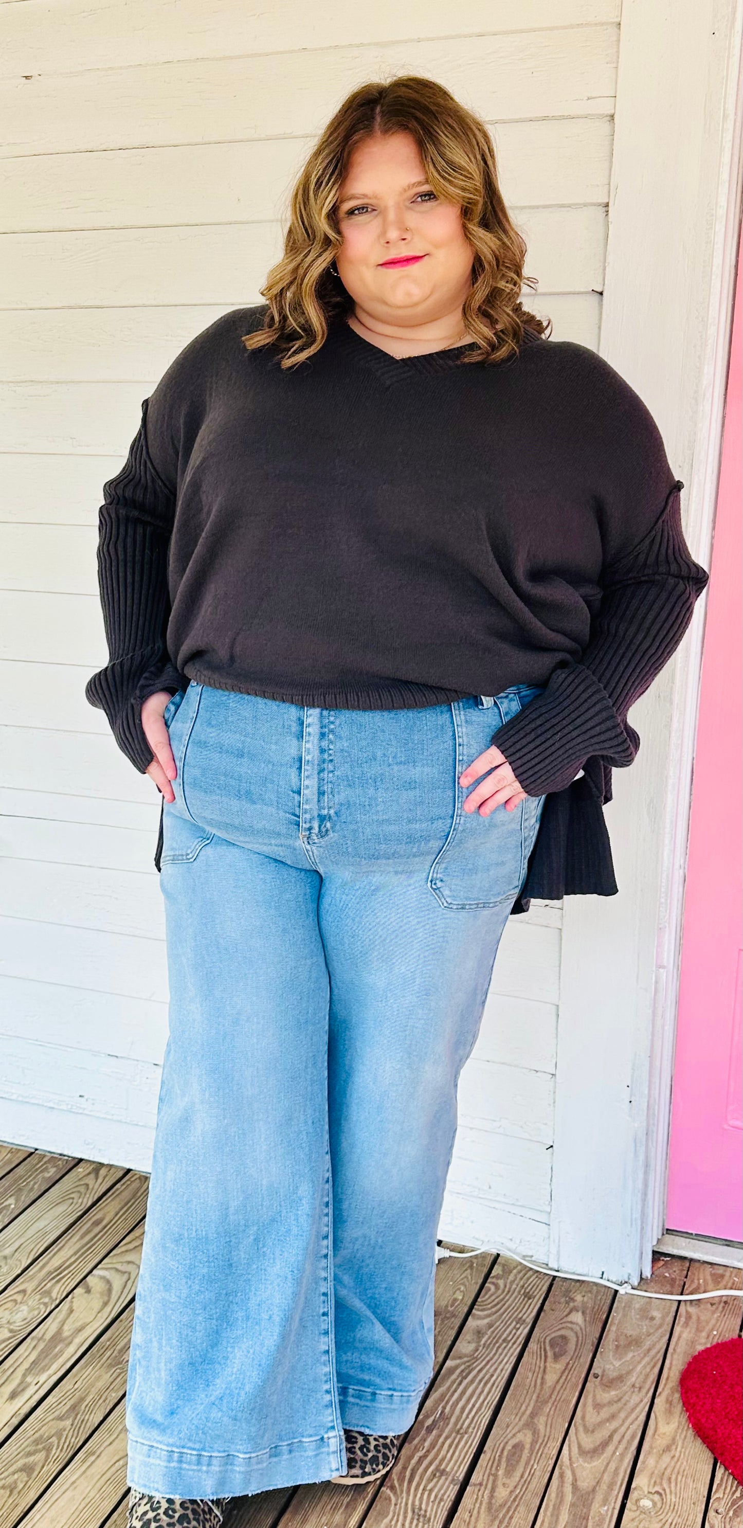 PLUS-Patch Jeans