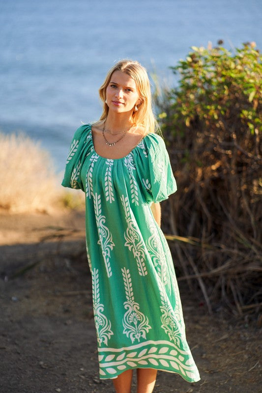 Printed Midi Dress