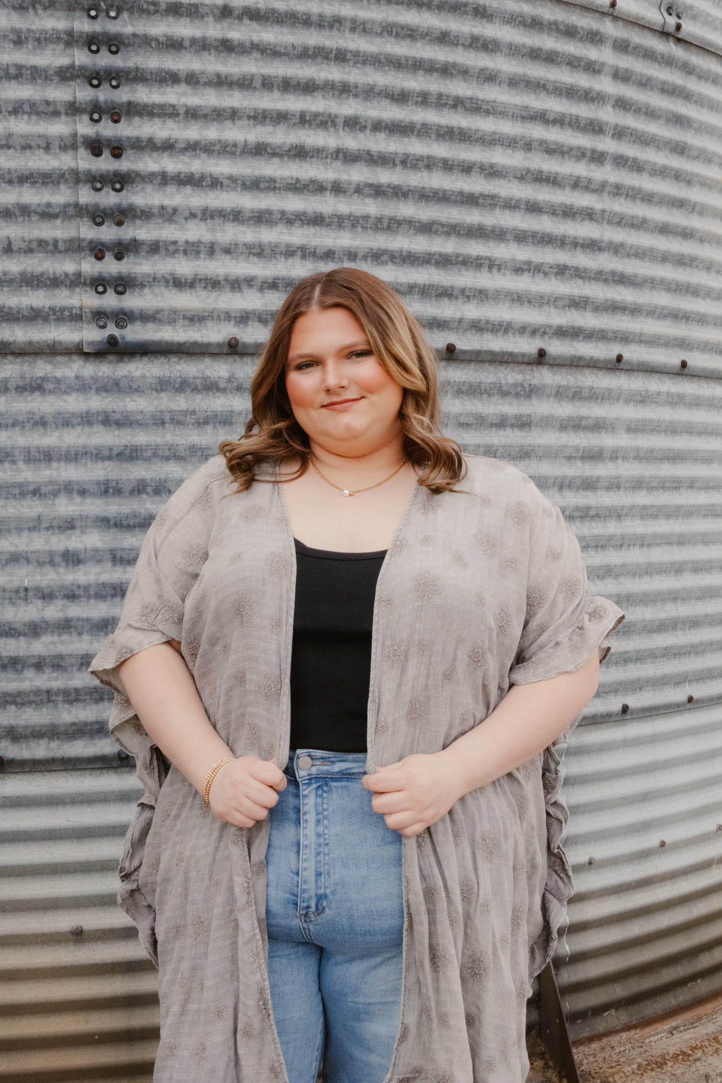 Plus Size-Mineral Wash Duster