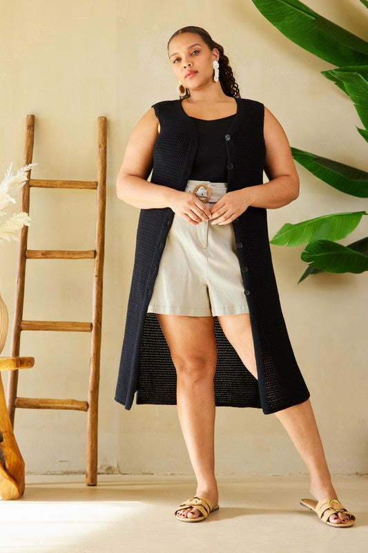 PLUS-Midi Cardigan