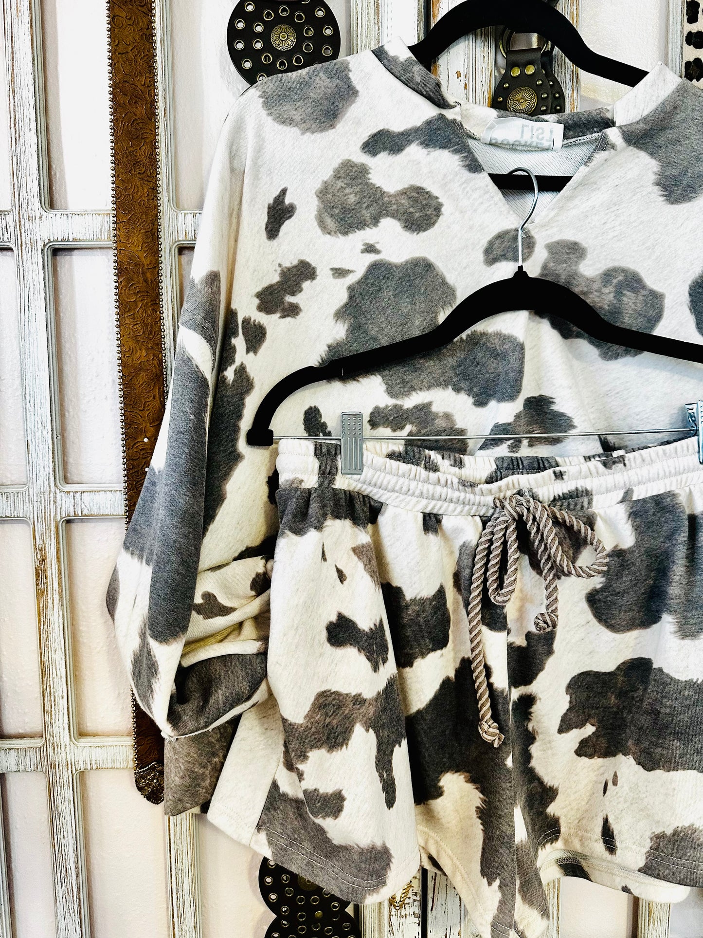 Cow Print Oversized Crop Top