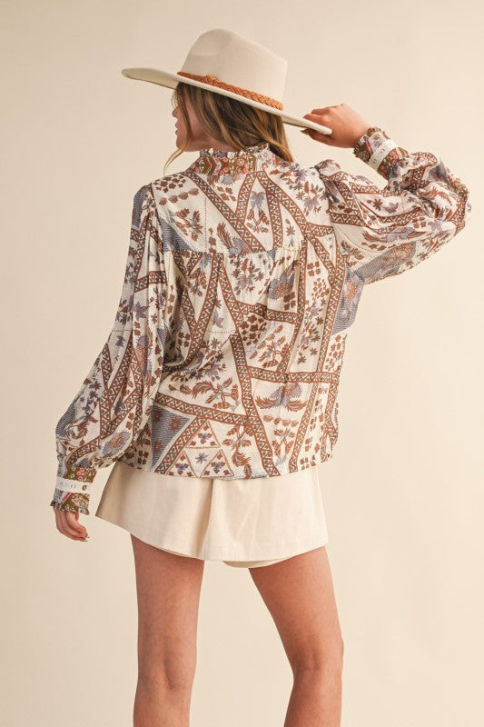 Wanderlust Patchwork Blouse