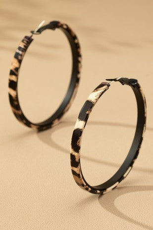 Leopard Hoop Earrings