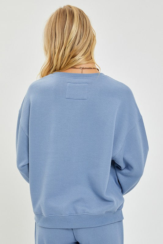RISEN Oversized Step Hem Sweatshirt