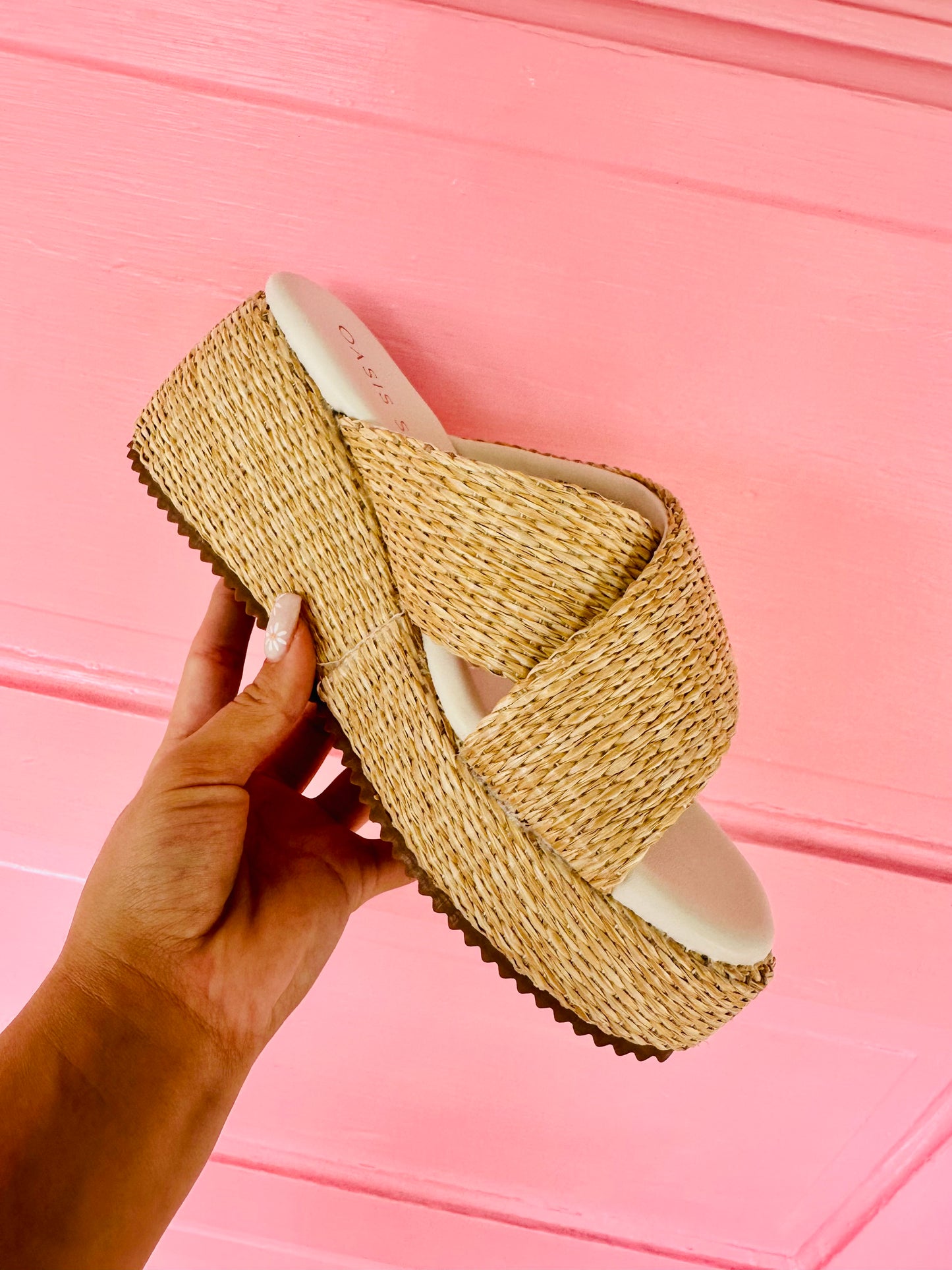 Crossed Platform Sandals
