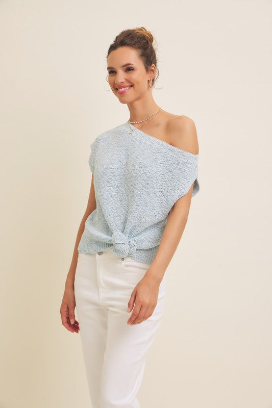 One Shoulder Sweater Top