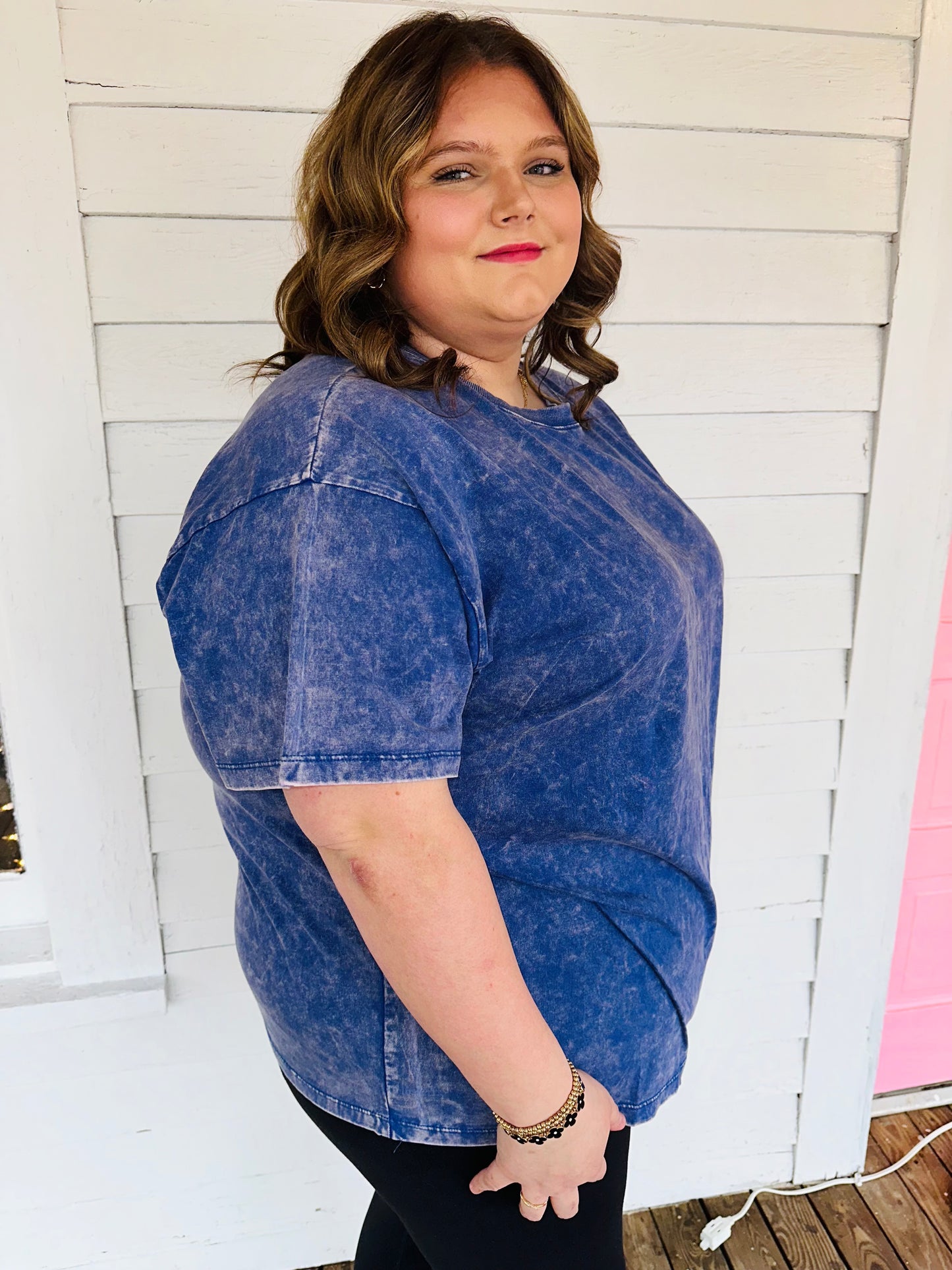 PLUS-Washed Short Sleeve