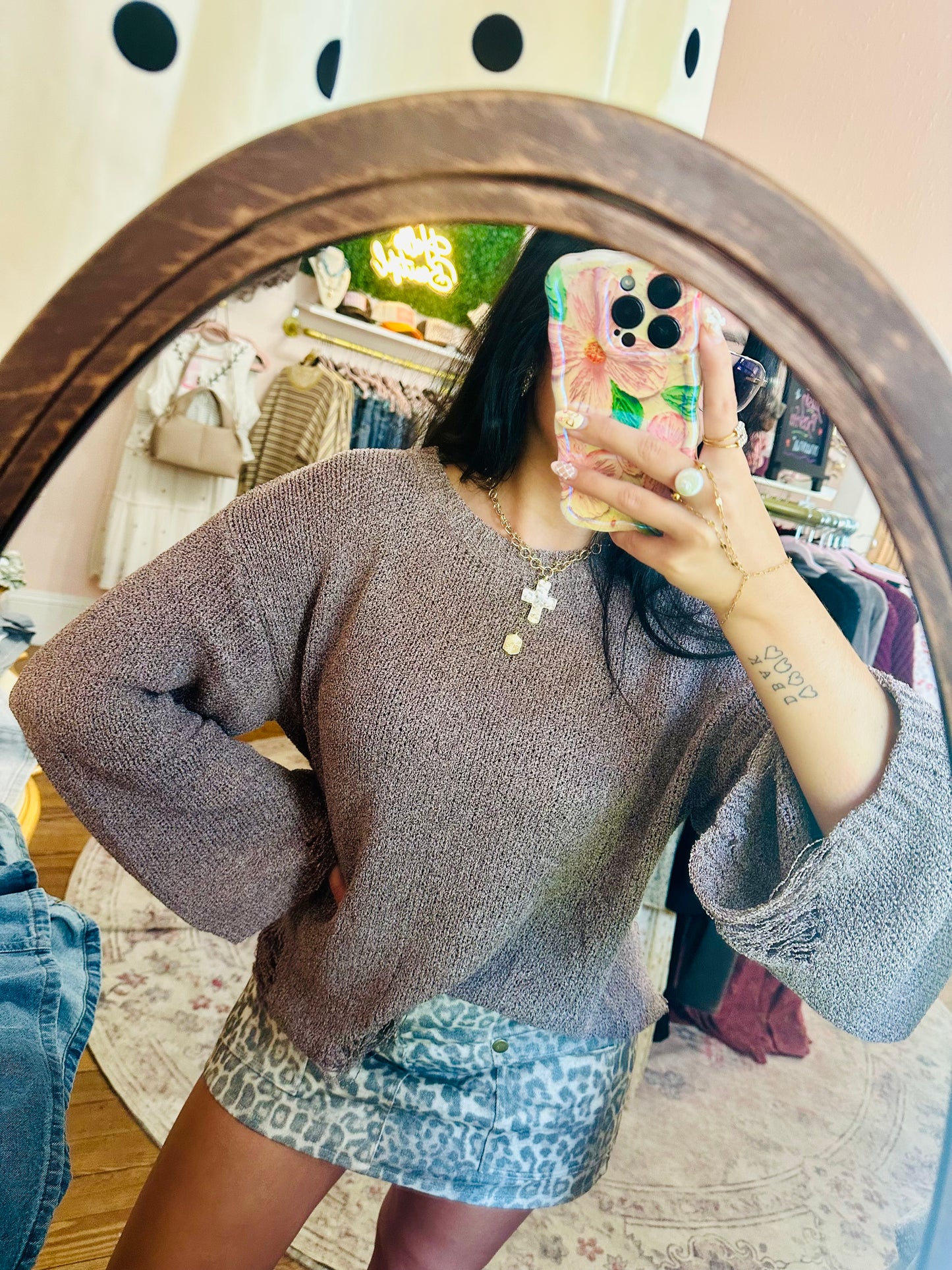 Distressed Knitted Sweater