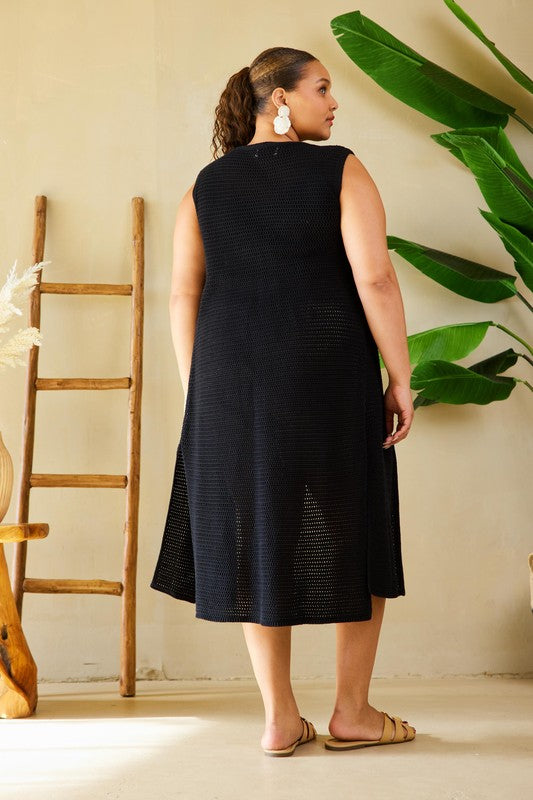 PLUS-Midi Cardigan
