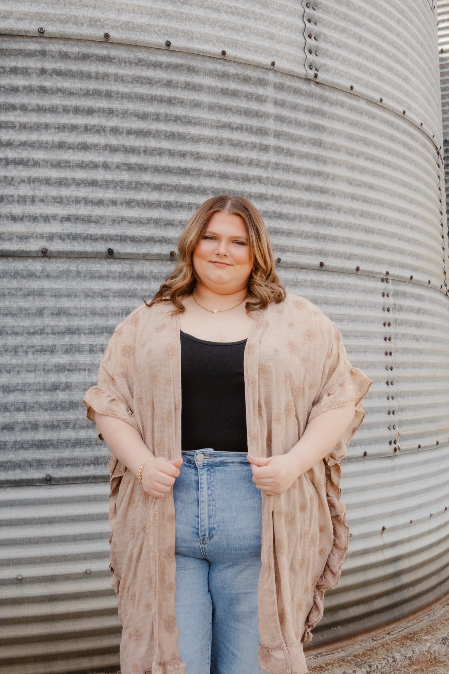 Plus Size-Mineral Wash Duster