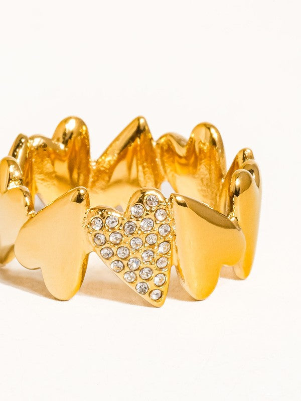 Tilted Heart Ring