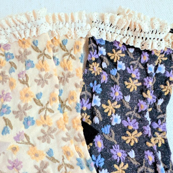 Vintage Blossom Socks
