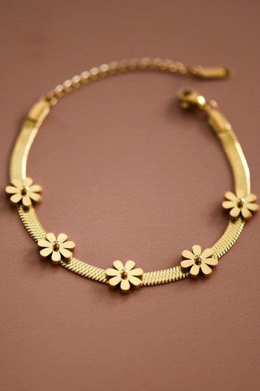 Gold Flower Bracelet