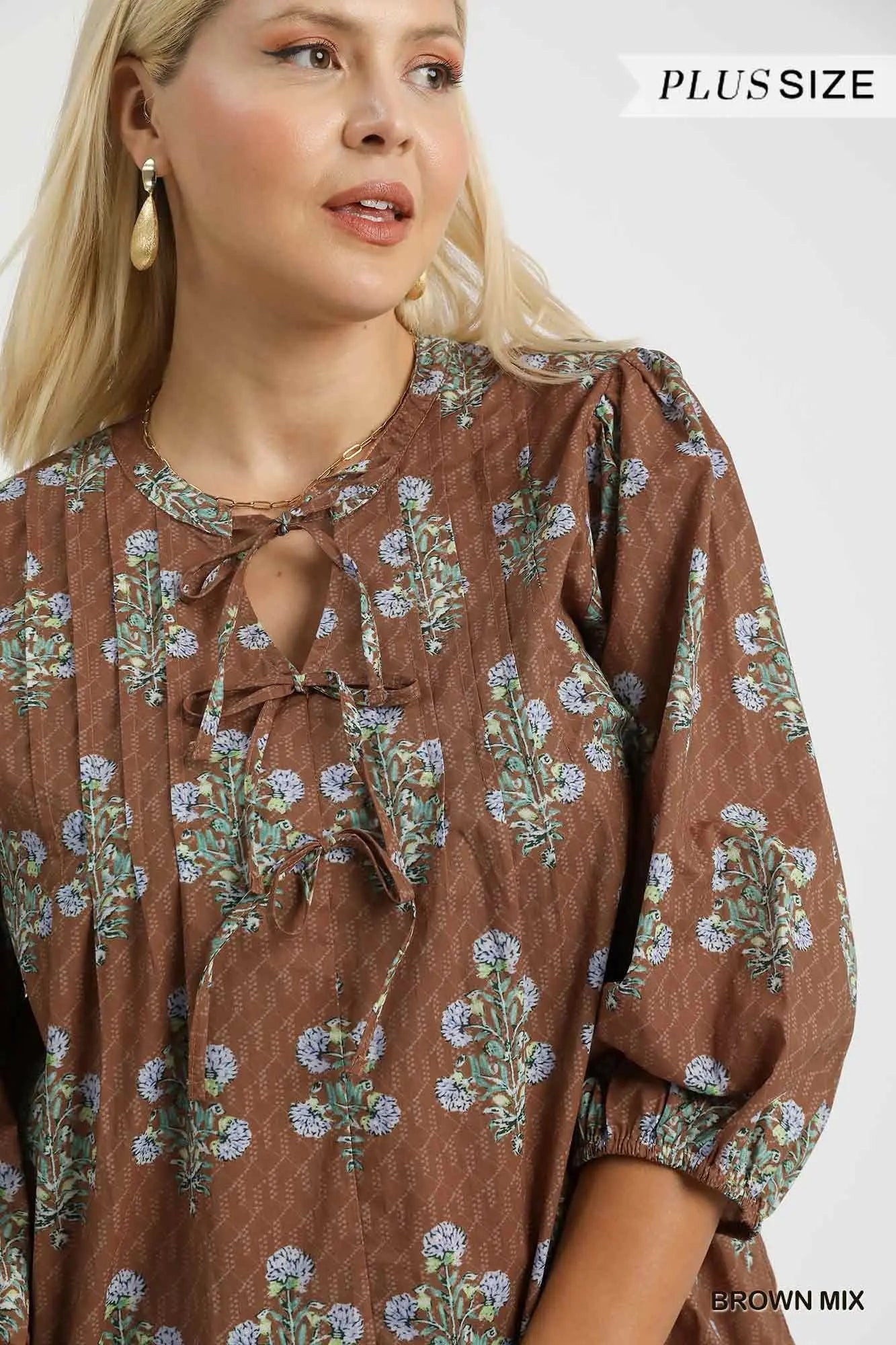 PLUS-Brown Mix Top