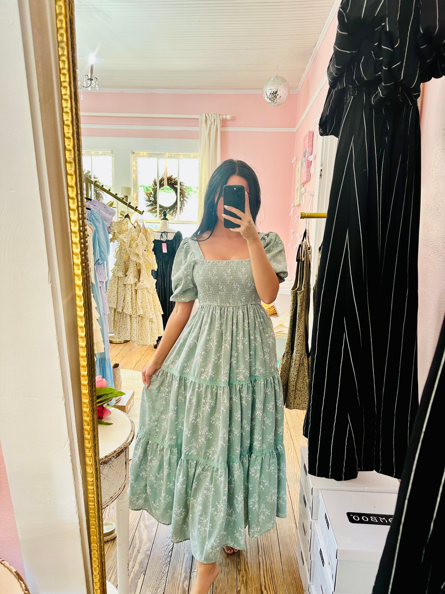Cotton Floral Maxi Dress