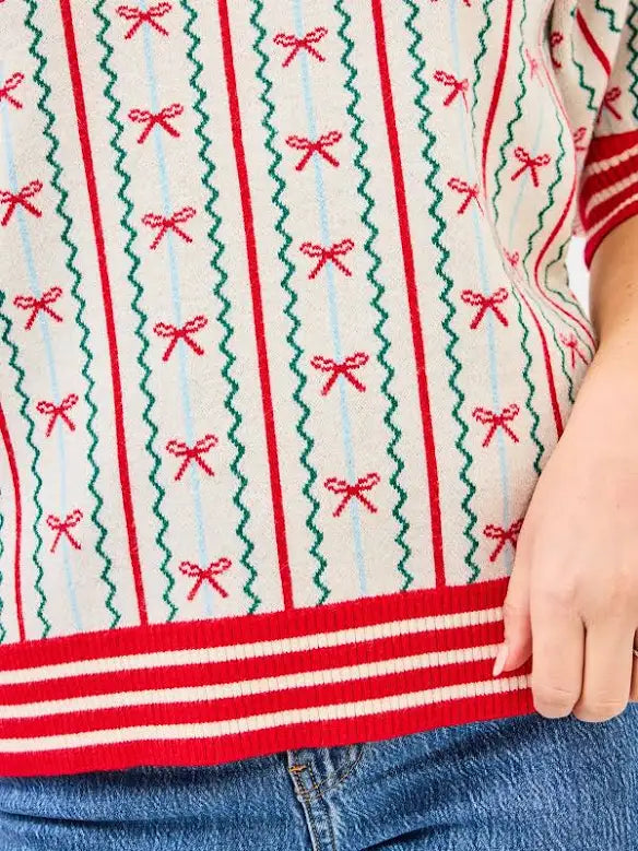 Mary Square In a Bow Sweater