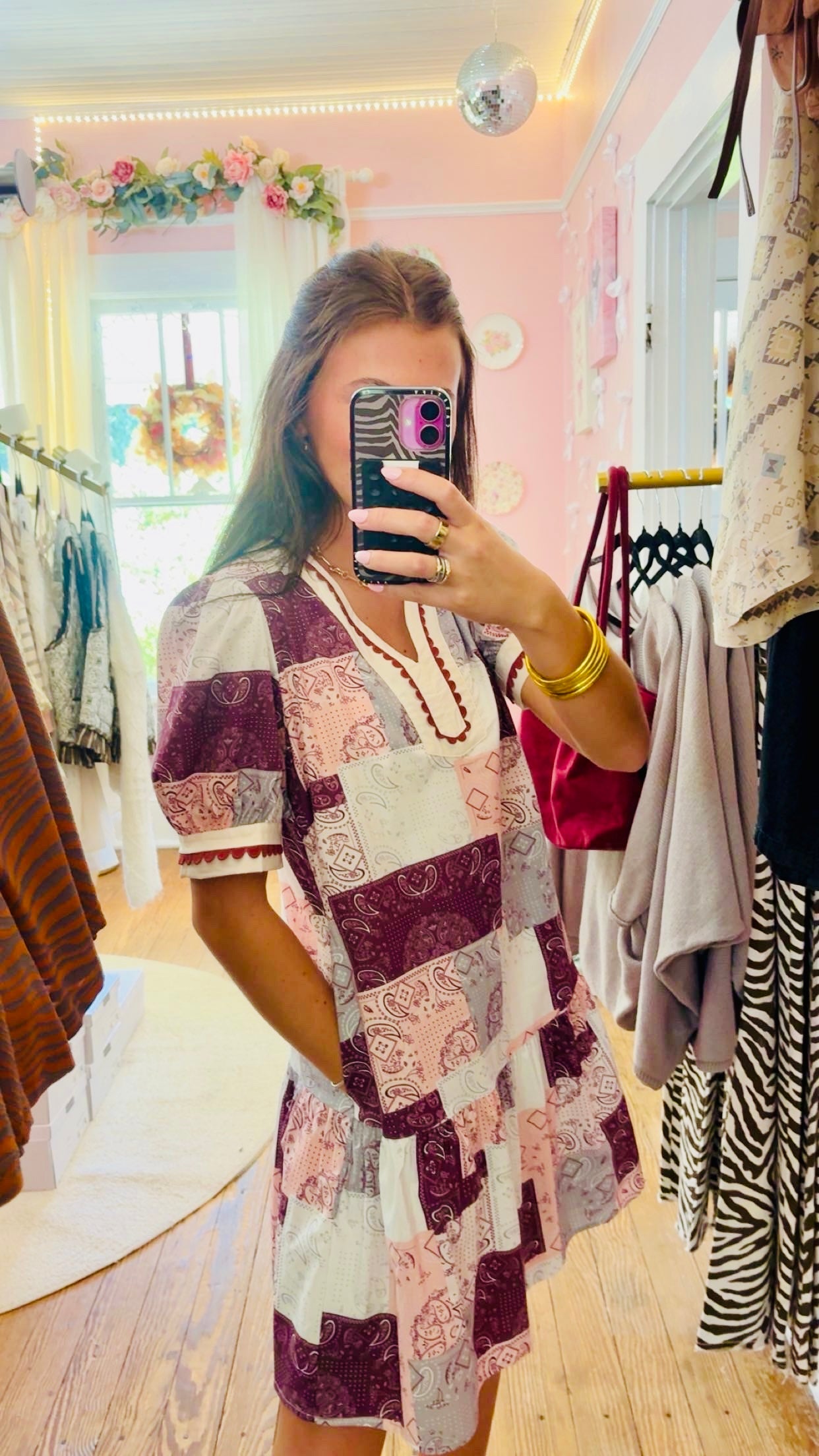Simply Southern Patchwork Allison Mini Dress