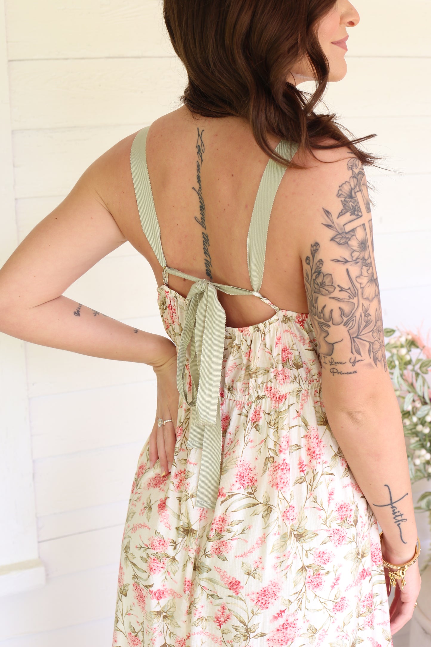 Ribbon Strap Midi Dress