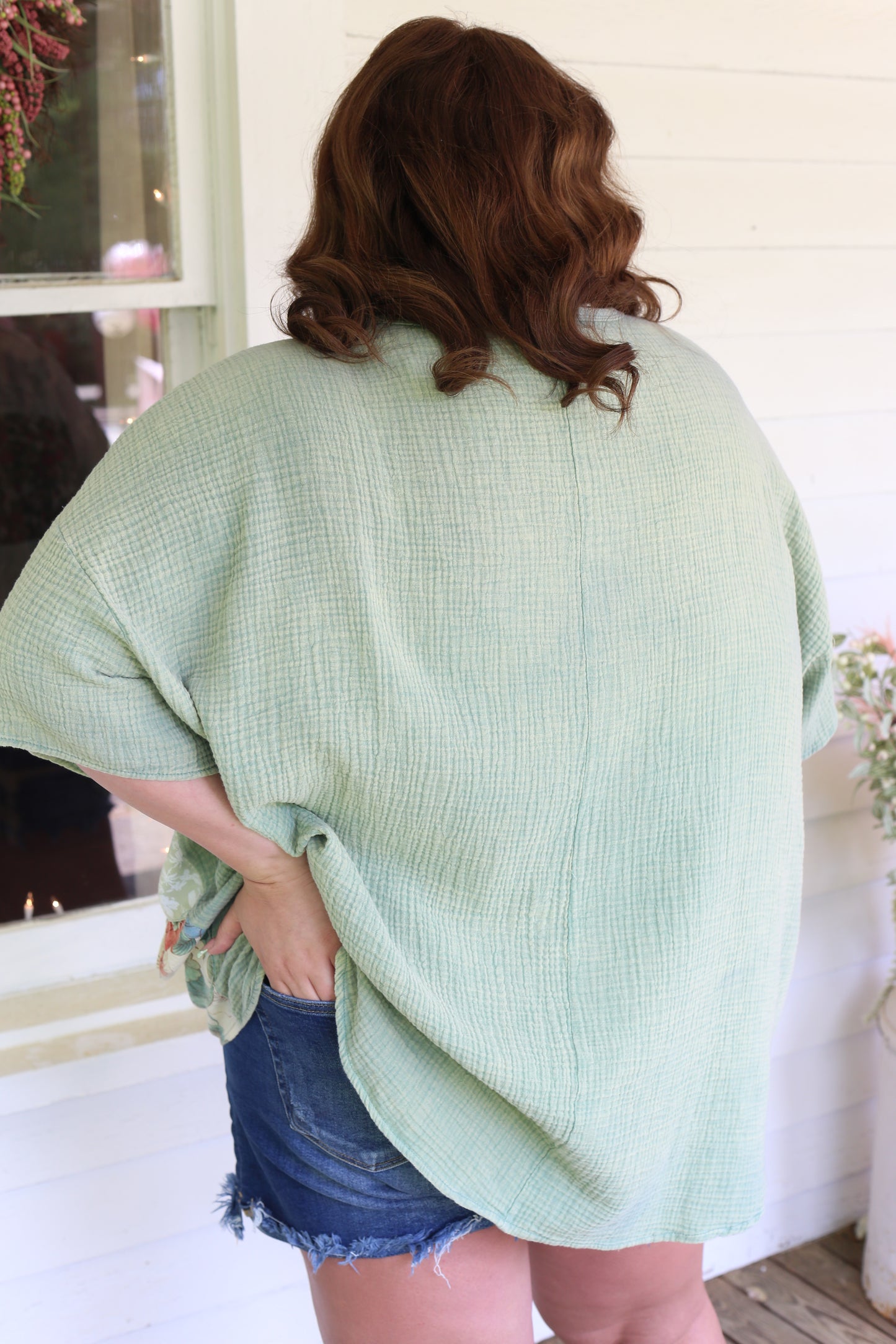 PLUS-Floral Four Pattern Top