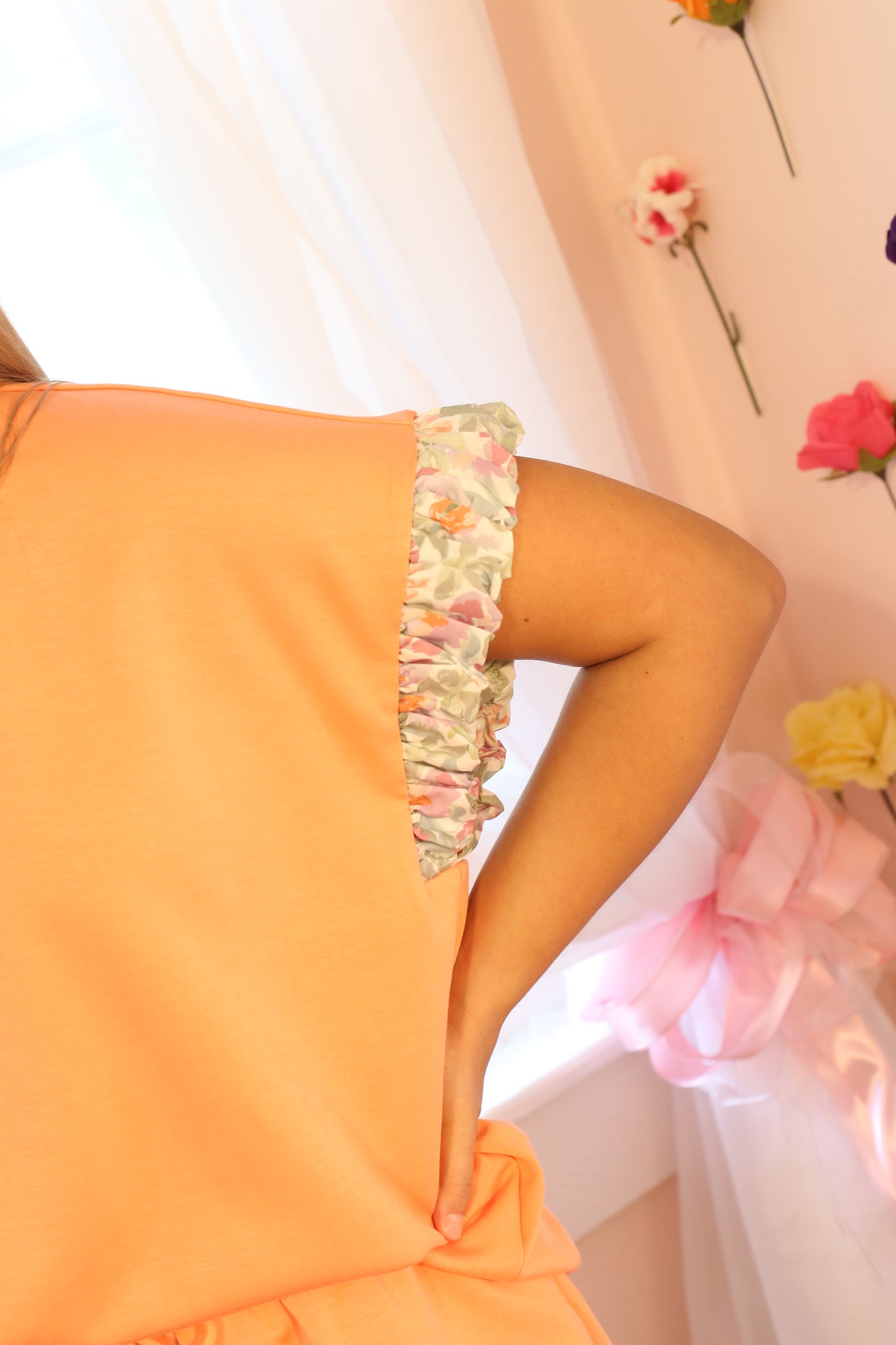 Casual Ruched Solid Set