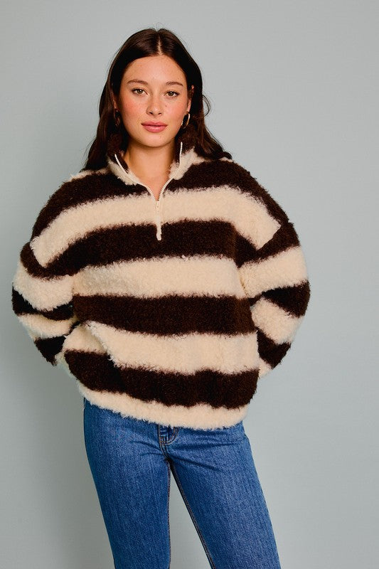 Beige & Brown Pullover