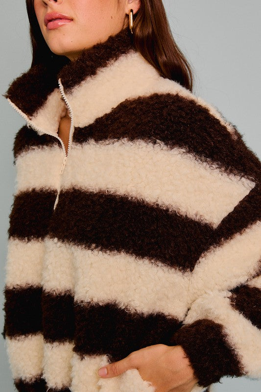 Beige & Brown Pullover