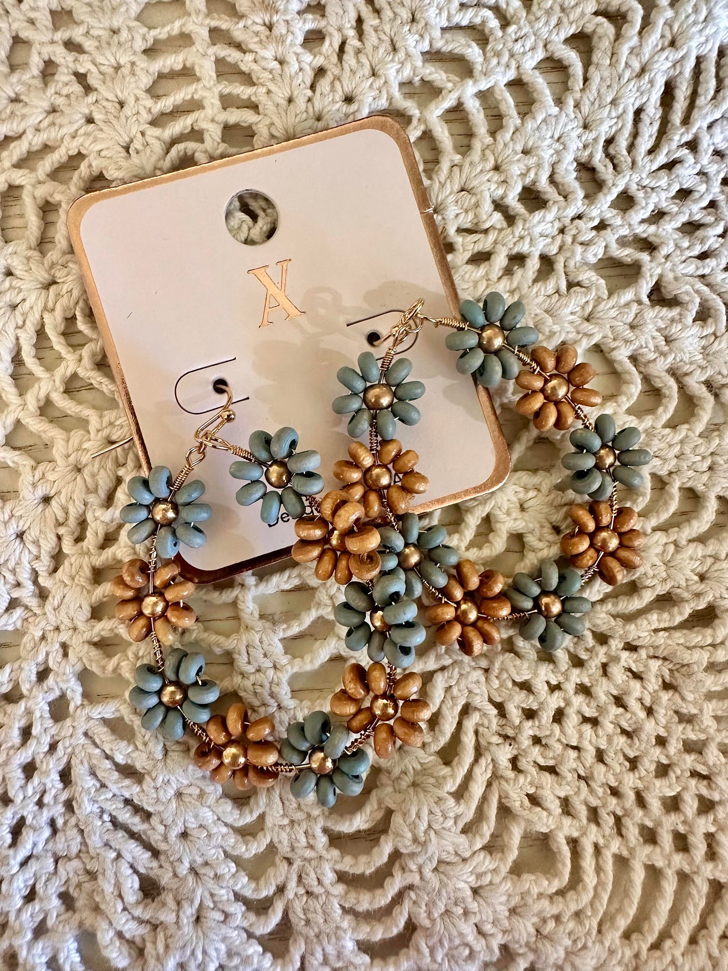 Rustic Flower Earrings
