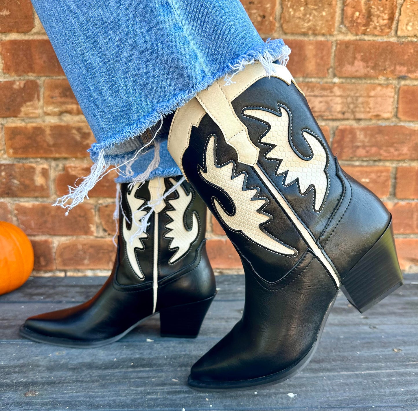 Layered Panel Cowboy Boots
