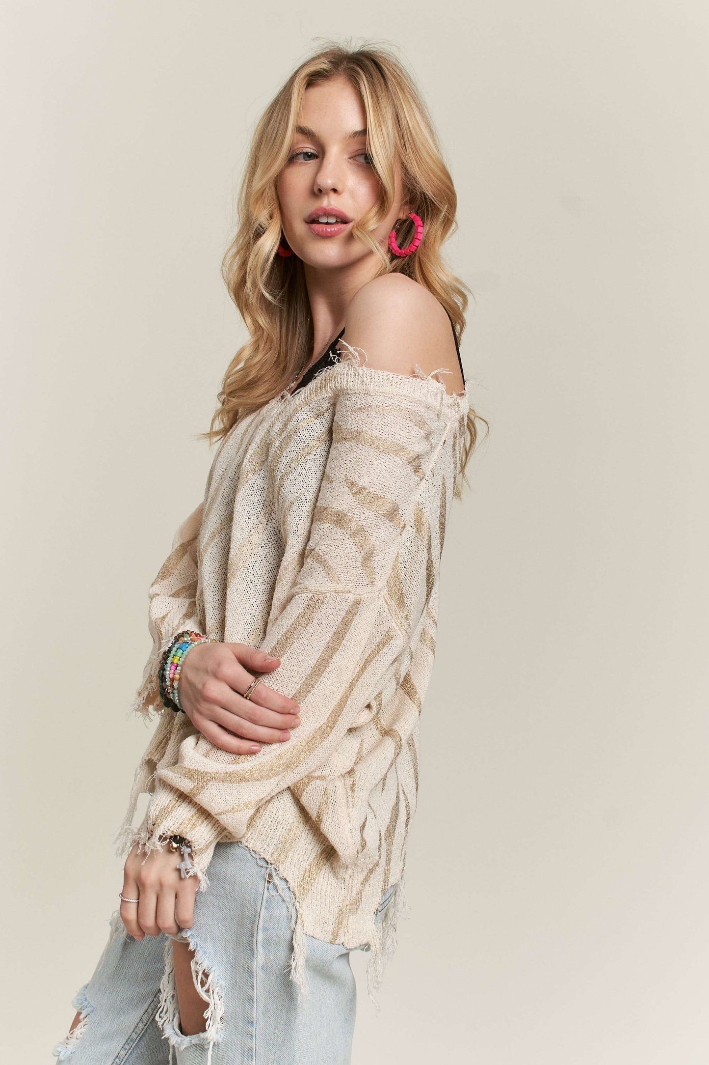 Gold Zebra Top
