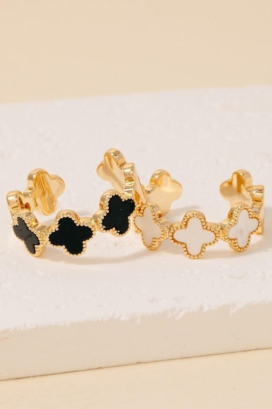 Shell Clover Ring