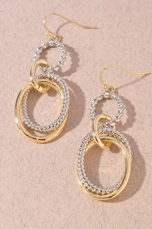 Silver & Gold Dangle Earrings