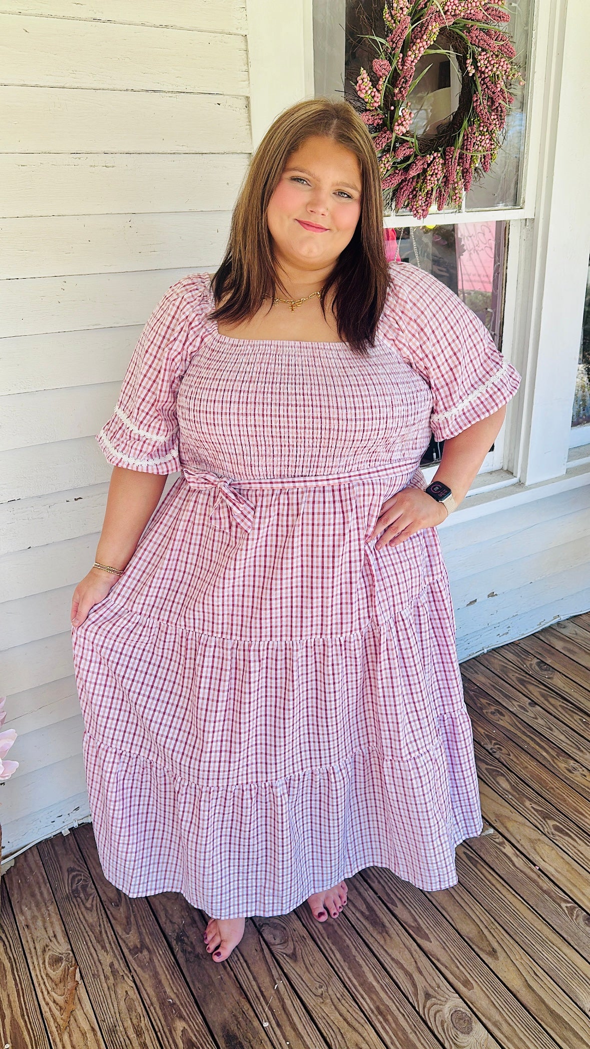 PLUS- Sugar & Sky Midi Dress