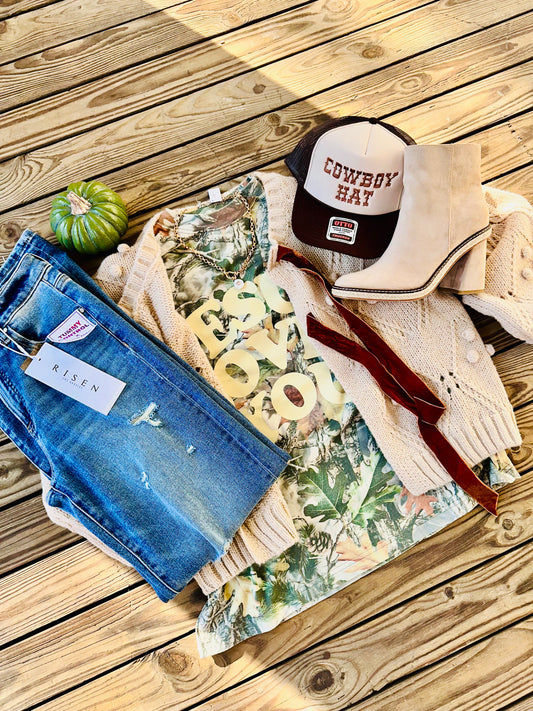 Camouflage “Jesus Loves You” Tee