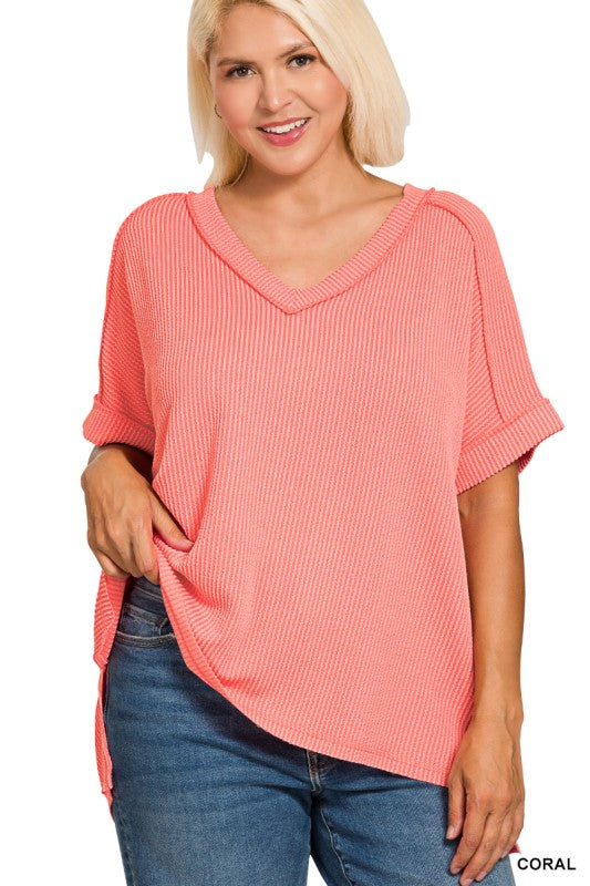 Raised Rib Short Sleeve