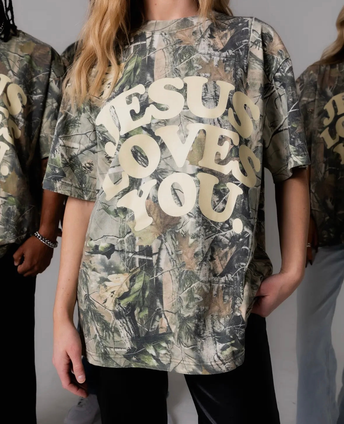 Camouflage “Jesus Loves You” Tee