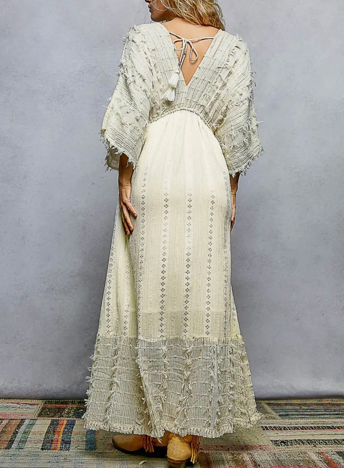 Textured Linen Maxi Dress