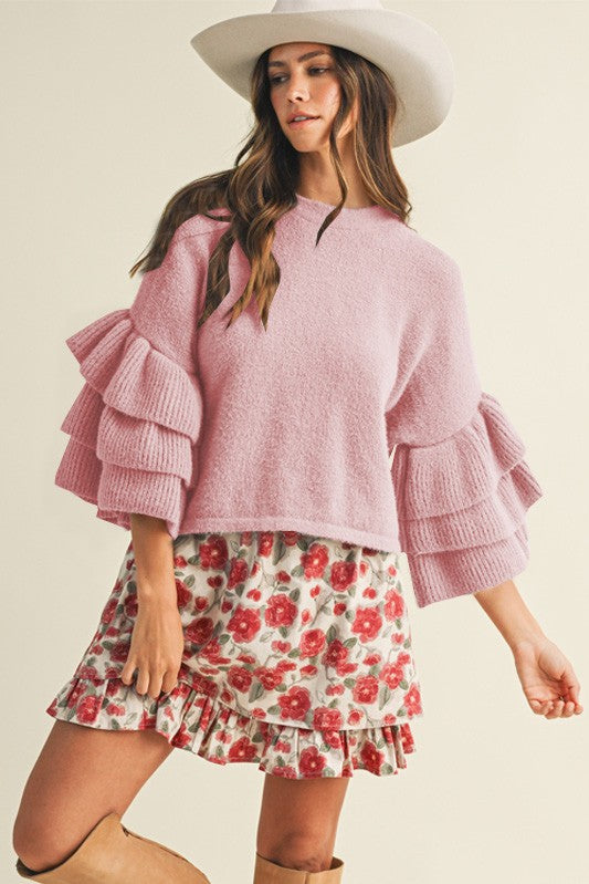 Fuzzy Loose Fit Sweater Top