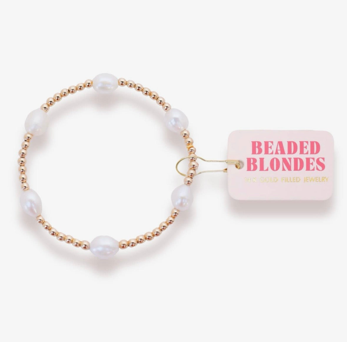 Beaded Blondes-Pearl Poppi Gold Bracelet