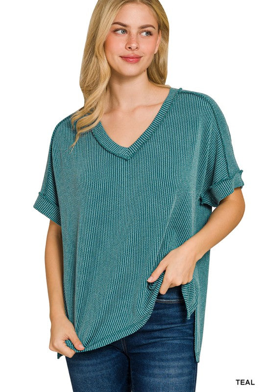 Raised Rib Short Sleeve