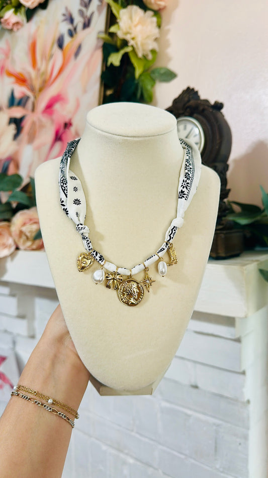 Bandanna Scarf Charm Necklace