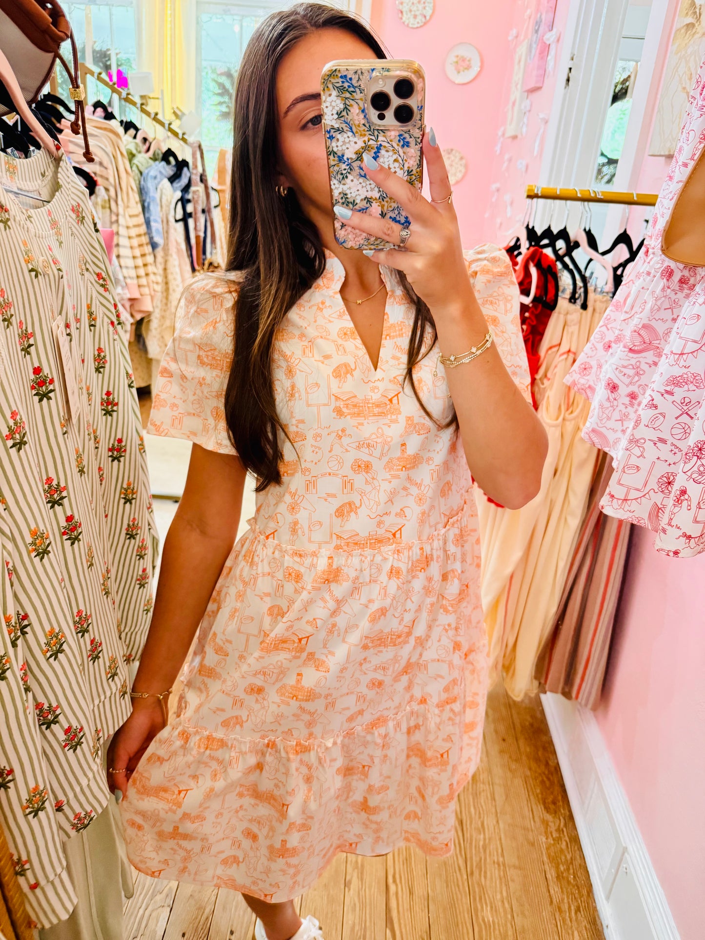 Mary Square Clemson Ivy Mini Dress-GAME DAY