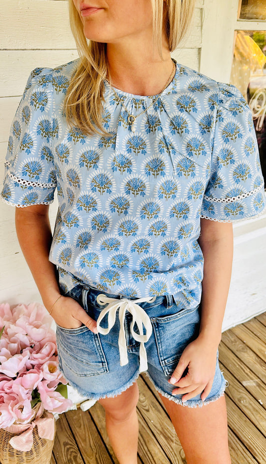 Mary Square Tabby Sunshower Top