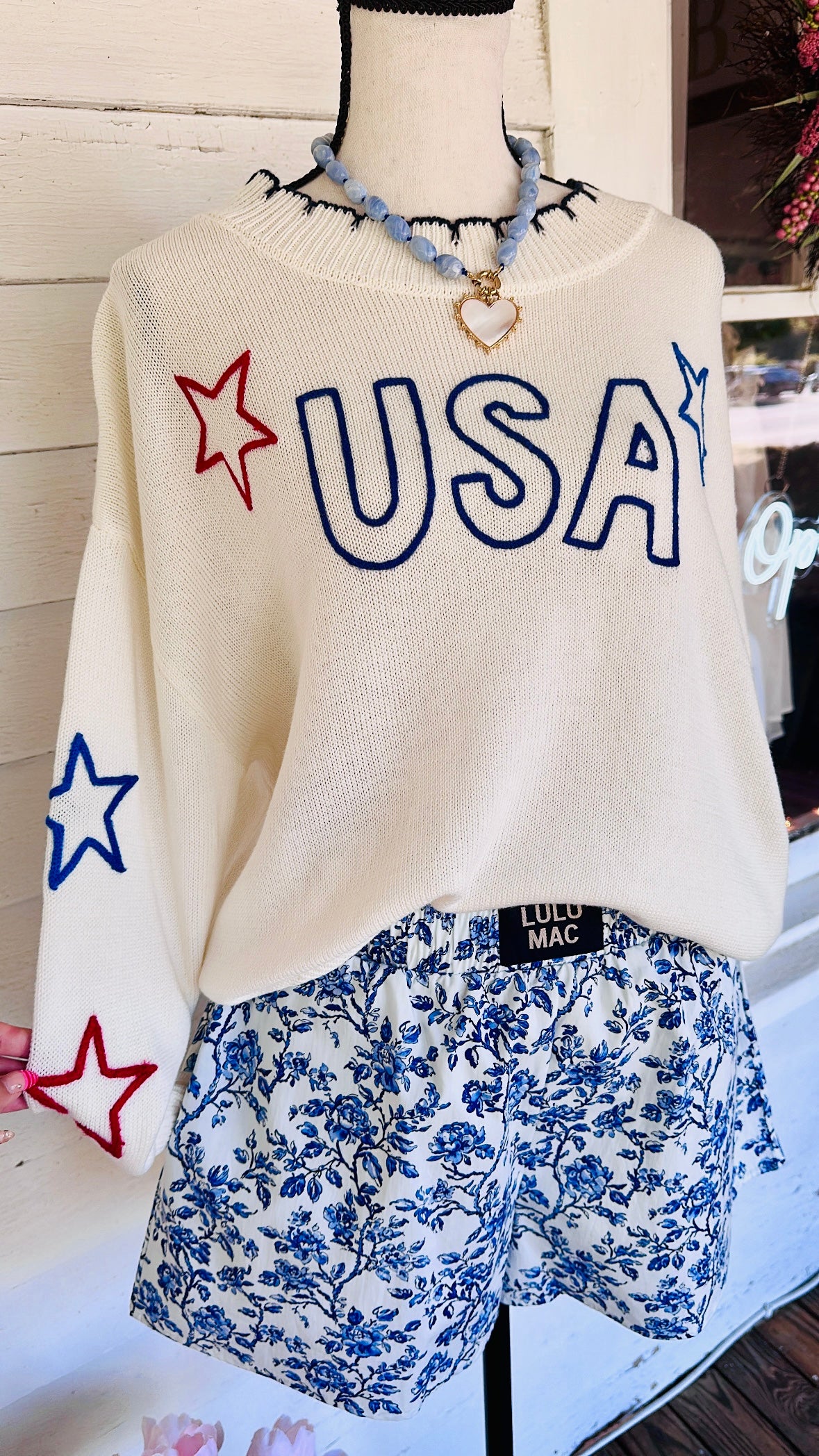 Blue Floral Boxer Short
