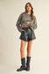 Flare Leather Shorts