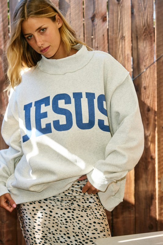 “Jesus” & “God is Good” Reversible Sweatshirt