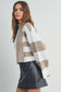 Color Block Mock Sweater
